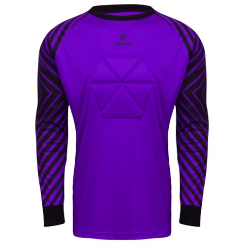 MOTINY Youth Soccer Goalie Jersey - Pro Series - 4X-Small - Purple - Chest & Elbow Padded - Quick-Dry Fabric - Ergonomic Fit - Enhanced Durability