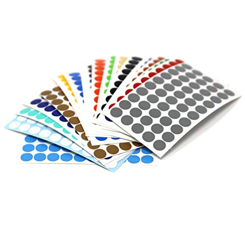 Finest-Folia UG - Set de 900 unidades, 50 de cada color, 5 mm de indices adhesivos para inventario, multicolor