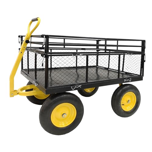 Steel Garden Cart - 1400 lbs, Removable Sides