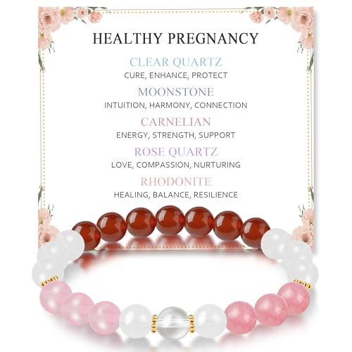 SmileBelle Pregnancy Gifts for Expecting Mom, Pregnant Mom Gifts as Mother to Be Gift Healing Bracelet for Pregnant Women as Pregnancy Must Haves Expecting Mama Essentials as New Moms Gift