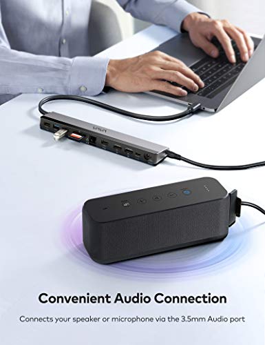 Vava Usb C Docking Station 12-In-1 Usb-C Dock (Thunderbolt 3) With Dual Hdmi 4K 60Hz, Rj45 Ethernet, 4 Usb Ports, Sd/Tf Card Reader, 85W Pd Charging, Audio For Macbook/Pro/Air, Type C Windows Laptop #TOP6