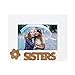Isaac Jacobs White Wood Sentiments “Sisters” Picture Frame, 4x6 inch, Photo Gift for Family, Display on Tabletop, Desk