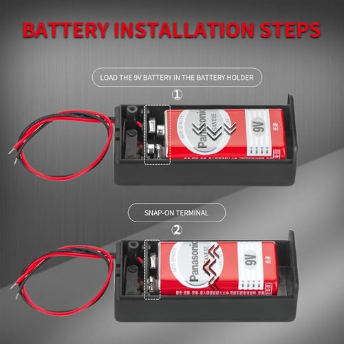 GTIWUNG 8 Stück 9V Blockbatterie Anschlusskabel mit An-/Aus-Schalter+8 Stück 9V Batterie Clip I Typ für Arduino Elektrische Spielzeug+Batteriefach Akkuhalter Aufbewahrungsbox