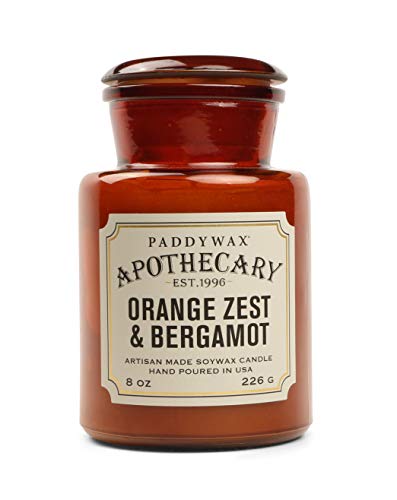 Paddywax Candles Apothecary Collection Scented Candle, 8-Ounce, Orange Zest & Bergamot