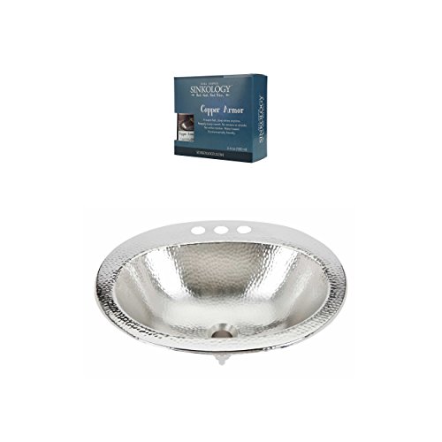 Sinkology Bod-0903Brn-Amz Dalton Drop-In Nickel Bathroom Copper Armor Kit Bath Sink, 20 X 17 X 5.5 #TOP14