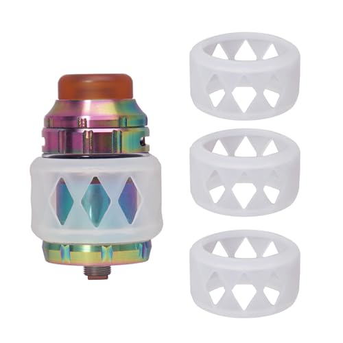YiTenn Schutzhülle Silikon Case Cover für tank geekvape zeus sub ohm/Z Mesh RTA/ TFV12 prince,TFV16/18, uwell crown 4/5 (3 stück transparent)
