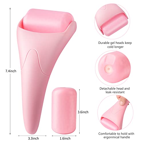 Ice Roller For Face And Eye, Facial Skin Care Tools Puffiness Migraine Relief Minor Injury, Reusable Rolling Tool Beauty, Gifts Women（Pink） #TOP1