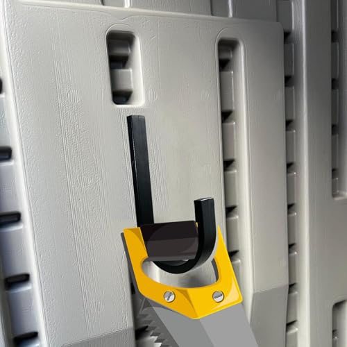 Ganchos de armazenamento de acessórios para galpão de armazenamento de 2 peças, ganchos J com gancho