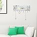 SANY DAYO HOME Never Let Along Dull Your Sparkle Wall Mount Necklace Holder Organizer with 9 Jewelry Hooks for Ring, Hair Bow, Headband, Purse - Wall Decor for Girls Room