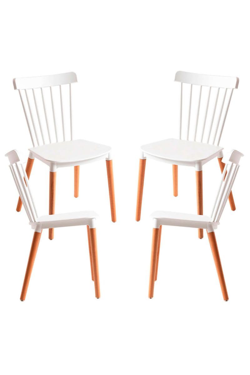 Regalos Miguel - Packs Sillas Comedor - Pack 4 Sillas Leka - Blanco