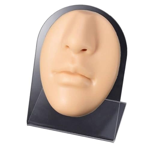 Akatsukiqi 1PC Modèle de Visage en Silicone Tatouage Puncture Practice Simulation du Nez Humain Body Corps Partie Affichage du Nez Piercing (Couleur : Flesh)