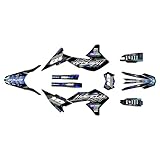 Kalair GFX Graphics Kit for Yamaha WR250R WR250X (2008-2021) Rebel Series Blue 9 Mil - Easy Go - Dirt Pit Bike Motorcycle Stickers, Dirtbike Racing Automotive Decal Motocross Accessories no-Plastics