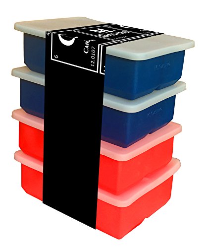 Bandeja de cubitos de hielo de silicona 4 pack miniatura 1