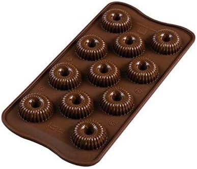 silikomart Silicone Mould Choco Crown, Brown, 22.149.77.0065, 9 ml x 11