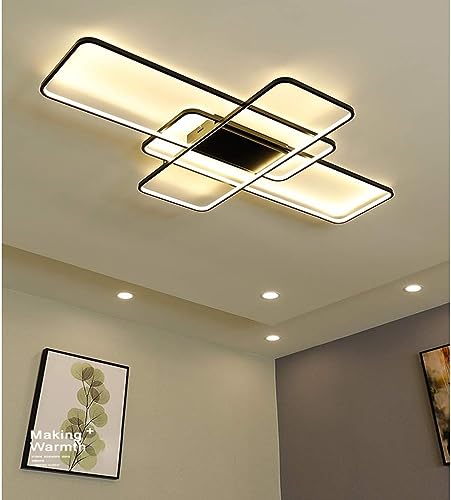 Plafond light dimmable contemporain rectangulaire blanc - 6