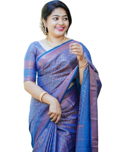 Image of Yashika Women's Banarsi Art Silk Saree with Blouse Piece for Traditional Ethnic Wear Sari