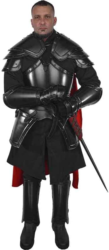 NauticalMart Blackened Georg Armour Set 18 Gauge Steel Cosplay Props LARP Clothing Reenactment Body Suit Armor image 2