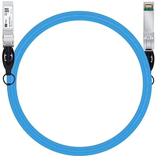 Image of H!Fiber SFP+ Cable, 10G SFP+ DAC, 3M(9.8ft), Passive Direct Attach Copper Twinax Cable for Cisc SFP-H10GB-CU3M, Ubiquiti UniFi UC-DAC-SFP+, Meraki, Mikrotik, Intel, Fortinet, Netgear, Blue