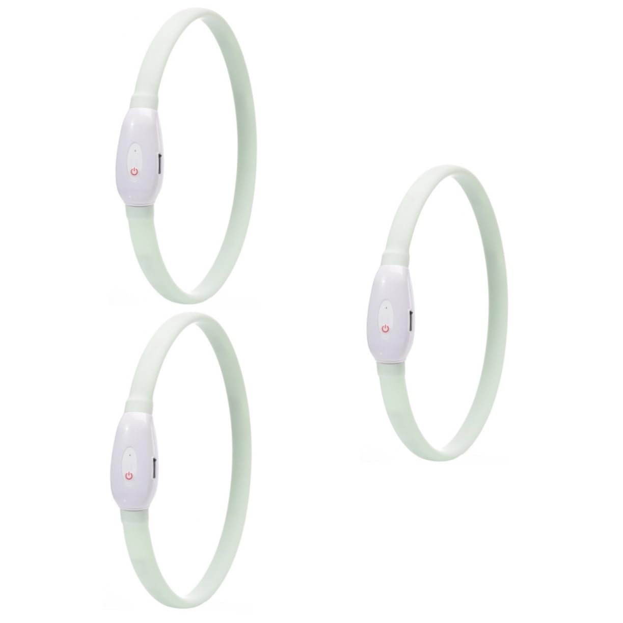 Angoily 3ensembles Collier LED Pet Glowing USB Rechargeable Ajustable pour Chiens avec Modes Lumineux Multiples Et Matériau