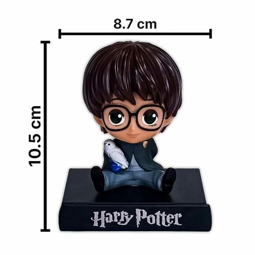 Image of Super Hero Action Figure Limited Edition Bobblehead with Mobile Holder for Car Dashboard, Office Desk & Study Table (Harry Potter)