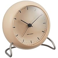 ARNE JACOBSEN 43694 Bankers Table Clock Gray, Gray, Free, Modern