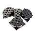 Produktbild 4 x Lego System Rund Stein schwarz 4 x 4 Drehscheibe Teller mit Platte Scheibe Turntable 3403 c01