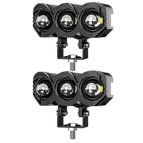 Phares antibrouillard LED moto double lumière éclairage auxiliaire longue portée