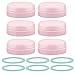 Maymom Solid Lids Aka Travel Caps w/Sealing Ring Compatible with Avent Bottle; Cap Replace Avent Natural Bottle Screw Ring n Sealing Disc; Fit Avent Anti-colic Polypropylene, Glass Bottle, Avent Pink