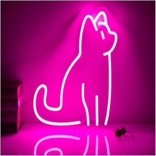 Néon LED chat veilleuse murale pour chambre enfant et fête