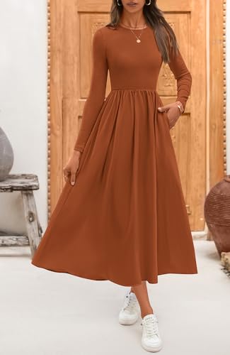 BTFBM Casual Long Sleeve Dresses Spring Dresses 2025 Wedding Guest Dress Midi Dress Flowy Bohemian Long Dress