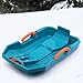 RNXRZANK Children's Snow Sled for Downhill Riding with Brake and Pull Rope, Lake Blue