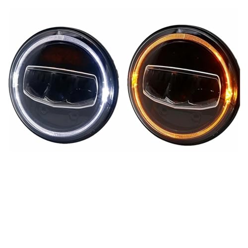 Faro LED de 7 pulgadas y focos de trabajo con luz DRL para motocicleta y coche LENTLY, pack de 2