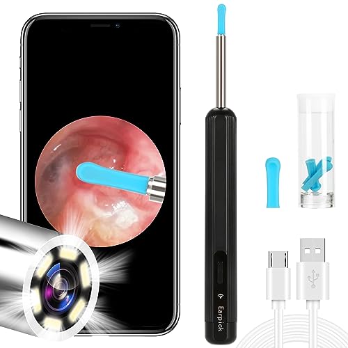 NiceBirdie Ear Wax Removal Tool, Ear Cleaner with Camera and Light Ear Cleaner Earwax Removal kit Smart Visible Earwax Removal Tools for Kids Adults
