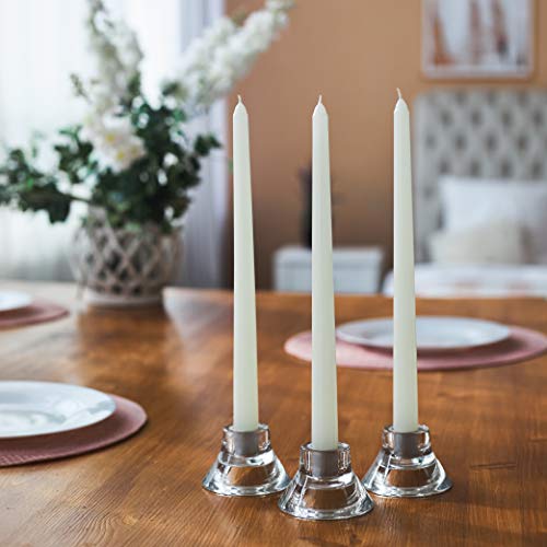 Sonedly 8 Inch Taper Candle 4 Pack - Unscented Hand-Dipped Tapered Candles Long Burning Perfect For Home Interior - Dripless And Smokeless Tapered Candles For Home - 6-Hour Burning Ivory Candles #TOP3