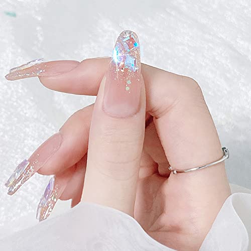 3D Nail Art Aurora Rhinestones Multi Shape Mix Nail Crystal Crafts Shiny Nail Art Decoration Diy Nail Art Design (100Pcs Mixed Set) (Aurora) #TOP2