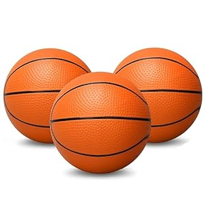 Orange 5 Inch Foam Mini Basketball Balls for Indoor Mini Hoops Set, Soft Squishy Basketball| Swimming Pool Beach Balls Great Sport Gift for Adults & Kids Sensory Stress Ball (3 Pack) Umnodobn
