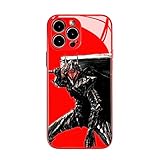 Akatxezy Berserker Claw Marks Armor Anime Red Case for iPhone 11, Anti-Scratch Tempered Glass Back & Soft TPU Manga Art Cover Shell
