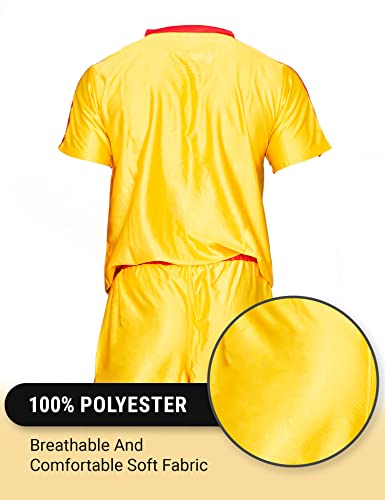 Ripple Junction CTDODGEBALL Stiller Dodgeball Movie Character Average Joes Yellow Jersey Set Halloween Costume Cosplay thumb #1