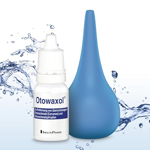 OTOWAXOL Kombi-Packung mit Ohrenspritze, 10 ml – Ohrenschmalz Entferner | Ohrentropfen zur sanften Ohrenreinigung | Ohrenreiniger für Erwachsene & Kinder – Ohrenschmalz entfernen leicht gemacht