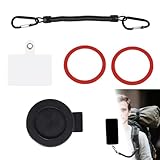 Magnetic Belt Clip for Phone, Backpack Strap Magnet Clip Phone Belt Mount Holder with Safety Strap for Climbing Running Traveling Outdoor Activities Accessories