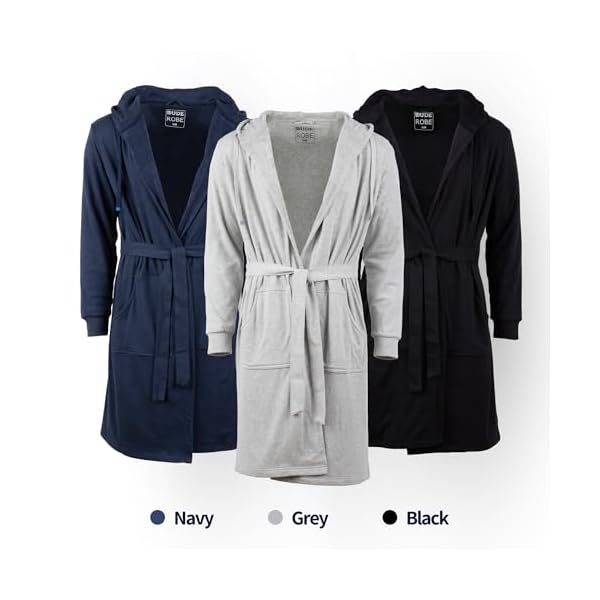 DudeRobe Men’s Hooded Bathrobe with Pockets, From Shark Tank, Soft, Comfy & Absorbent Cotton Robe for After Shower & Lounging - Image 4