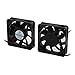 Ruilogod 60 x 60 x 15mm Komputer Plastikowy DC 12 V 0.16A Wentylator chłodzący 2 sztuk czarny