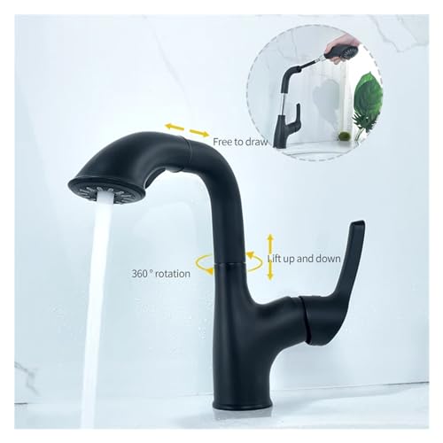 Grifo lavabo baño negro soluciona lavado de pelo y limpieza 4