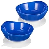 CHILDWEET 高齢者向けこぼれ防止スクープボウル 吸盤ベース付き 高い側面設計 滑り止め固定 食事補助用ダイニング食器 2セット