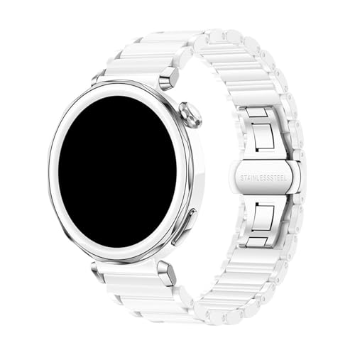 [PLYYQZM] �Z���~�b�N���v�X�g���b�v,�ɍ��� Hua wei Watch GT5 Pro 42mm GT6/GT5/GT4 41mm�������X�g�o���h 18mm���v�����\�ȃu���X���b�g�X�g���b�v�ɓK�p(White,For GT5pro 42mm)