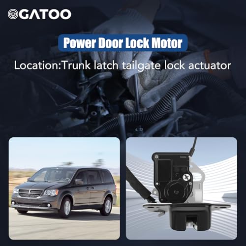Tailgate Lock Trunk Latch Rear Hatch Liftgate Actuator Fit for Dodge Grand Caravan Chrysler Town Country Journey Ram C/V 2008 2009 2010 2011 2012 2013 2014 2015 2016 2017 2018 2019 2020