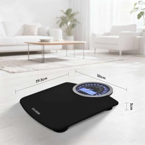 Image of EILISON 2-in-1 Digital & Analog Bathroom Scale, 400 lbs, Large Display