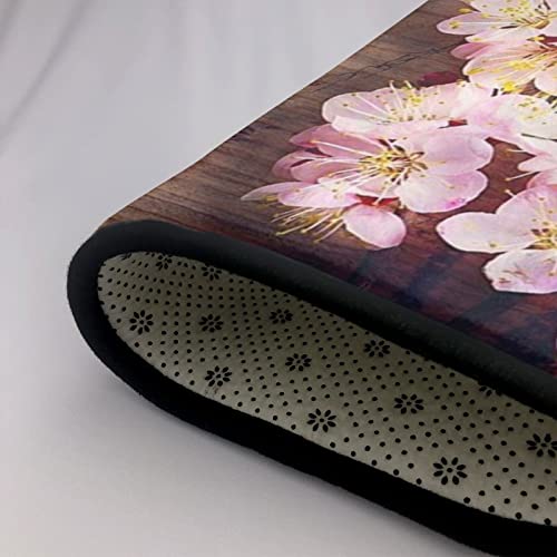 Tapis de chambre doux imprimé fleur de printemps lavable et résistant