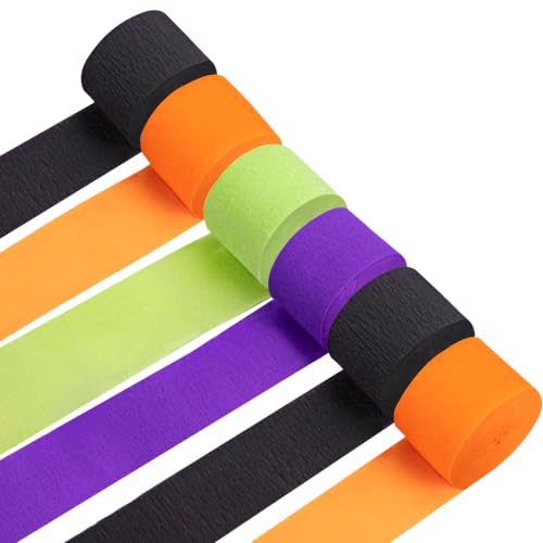 Image of Halloween Crepe Paper Streamers for Halloween Birthday Party Decorations