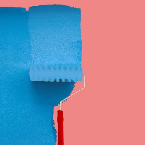 Entlüftungsroller Stachelwalze, 23 cm Stachelwalze, Stachellänge 14mm, Stachelwalze für Ausgleichsmasse, mit Handschuhe, Zum Entgasen von Bodenbeschichtungen und Glätten von Oberflächen